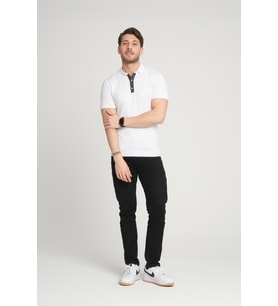 ALEXANDERGARDI POLO YAKA T-SHİRT E21-18108) (Beyaz)