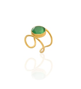Kadir Jewellery 22 Ayar Altın Kaplama Kadın Zirkon Taşlı Yüzük