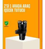 Oto Bardak Tutucu 360° Döner Çift Bölmeli Karbon Fiber Tasarım