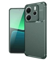 Redmi Note 14 4G Kılıf Auto Focus Karbon Kapak - Koyu Yeşil