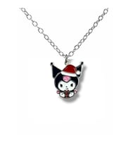 Kuromi Figürlü Siyah Kolye – Gotik Tarzda 60 cm Zincirli Sevimli Anime Takı