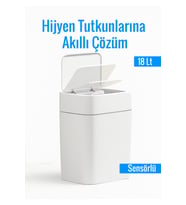 Otomatik Sensörlü Çöp Kovası 18 Litre, Sessiz ve Antibakteriyel Kapak