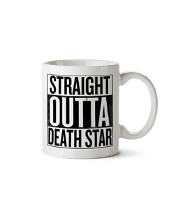 Star Wars Rogue One Straight Outta Death Star iki Tarafı Baskılı Kupa Bardak