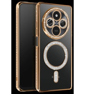 Pilelistore   Xiaomi Redmi 14C Joke Simli Magneticsafe Kılıf - Gold