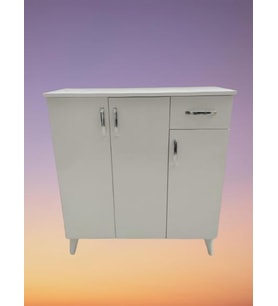 Ayakkabılık 18195 Çok Amaç Model Parlak Beyaz Hard suntalem Demonte 5raf El Yapım