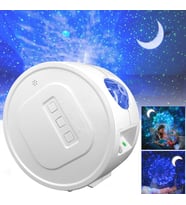 Bring Starry Şarjlı Bluetooth Led Işıklı Müzik Çalar Su Dalgası Gökyüzü Lazerli Projektör (Beyaz)