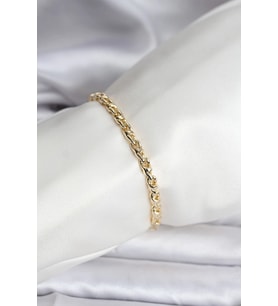 14K Gold Renk Kaplama Zincir Model Kadın CM Bileklik 5886