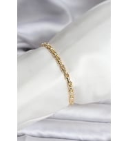 14K Gold Renk Kaplama Zincir Model Kadın CM Bileklik 5886
