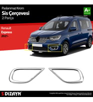 S-Dizayn Renault Express Krom Sis Farı Çerçevesi 2 Prç 2021 Üzeri