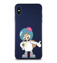 Apple iPhone XS Max Soft Premier Kapak Sandy Tasarımlı Silikon Kılıf - Lacivert (Şeffaf)