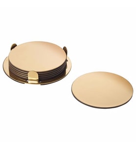 Bardak Altlığı 6 Lı Gold Renk IKEA 8.5 cm Pirinç Rengi Bardak Altlığı Sunum
