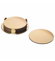 Bardak Altlığı 6 Lı Gold Renk IKEA 8.5 cm Pirinç Rengi Bardak Altlığı Sunum