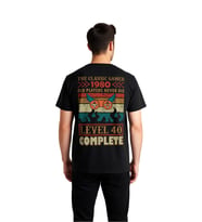 Erkek Retro Oyun Temalı Baskılı Tişört Level Complete Nostalji Günlük Rahat Modern Şık Konforlu