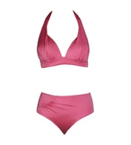 Beria Kadın Yarım Dolgulu Parlak Pembe Bikini Takımı