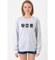Eat Sleep Anime Grimelanj Kadın 2ip Sweatshirt