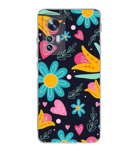 PrintiFy Xiaomi Mi 12 Pro ile Uyumlu Retro Color 1  Kamera Korumalı Şeffaf  Kılıf