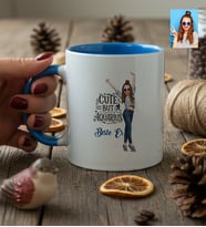 Kişiye Özel Karikatürlü Cute But Aquarius Kova Burcu Kupa Bardak Doğum Günü Hediyesi