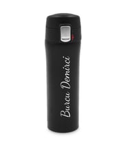Kişiye Özel Otomatik Basmalı 450 ML Exclusive Tasarım Çelik Termos