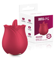 PRIME TOYS Rose Şarjlı Yeni Nesil Güçlü Titreşim Dil Yalama Hareketli Klitoris Uyarıcı Gül Vibratör