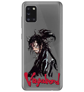 Samsung Galaxy A31 Uyumlu Vagabond Anime Desenli Şeffaf Telefon Kılıfı