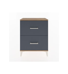 Arges Komodin 2 Çekmeceli 60x30x80 Çam-Antrasit