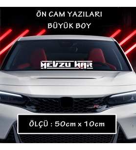MEVZU TÜRKÇE ön arka cam uyumlu sticker yazı - Büyük boy spor tuning modifiye etiket