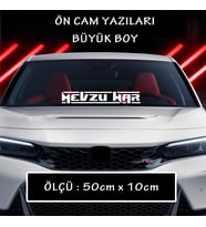 MEVZU TÜRKÇE ön arka cam uyumlu sticker yazı - Büyük boy spor tuning modifiye etiket