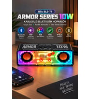 Blic BLS-71 Siyah Armor Series 10W Kablosuz RGB Bluetooth Hoparlör TWS TF Kart Desteği