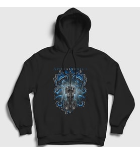 Presmono Unisex Siyah Skulls Apocalyptica Kapüşonlu Sweatshirt 388142tt