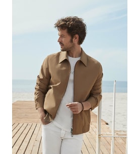 Dufy Vizon Erkek Regular Fit Düz Klasik Yaka Bomber Mont - 104399