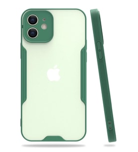 Newface Apple iPhone 12 Kılıf Platin Silikon - Yeşil