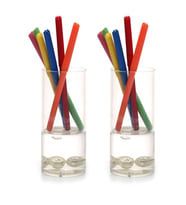 2 ADET KALEMLİK SU İÇİNDE İNCİLİ MODEL OFİS GERECİ 7X7X13CM 300ML