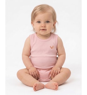 Bebengo Basic Arılı Bebek Atlet Badi (Pembe)