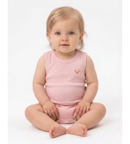 Bebengo Basic Arılı Bebek Atlet Badi (Pembe)