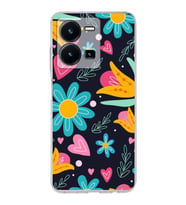 PrintiFy Vivo Y35 ile Uyumlu Retro Color 1  Kamera Korumalı Şeffaf  Kılıf