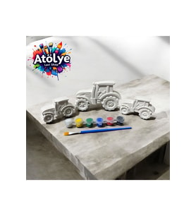 Atölye Lavi Shop TRAKTÖR 3 PARÇA ANNE ÇOCUK ETKİNLİK SETİ