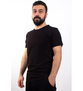 TWİSTER JEANS 1828 SİYAH BİSİKLET YAKA ERKEK T-SHİRT