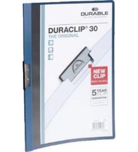 Durable Sıkıştırmalı Dosya DuraClip Ortadan Klipsli 30 Sayfa A4 Lacivert (25 Li Paket)