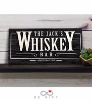 BK Gift Kişiye Özel Dekoratif Ahşap Cafe&Bar Tabelası 61cm - Model 6