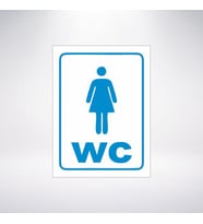 Wc Kadın 21x28 Arkası Sticker