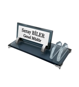 Kişiye Özel Tasarım Kristal İsimlik Ofis İsimlik Yönetici İsimlik Masaüstü İsimlik