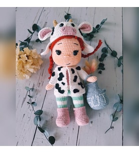 Sütçü Örgü Kız Bebek Oyuncak, Amigurimi