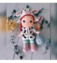 Sütçü Örgü Kız Bebek Oyuncak, Amigurimi