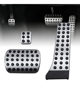 Mercedes W204-W207-W211-W212-W215-W220-E250 Uyumlu Geçme Otomatik Pedal Seti 3 Parça Siyah Krom