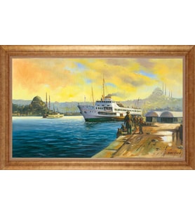 ALTIN ÇERÇEVELİ PASPARTULU TABLO CR1231