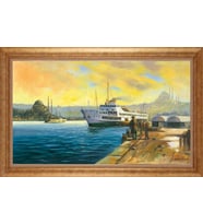ALTIN ÇERÇEVELİ PASPARTULU TABLO CR1231