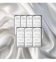 7 Adet 500 Gr Gmr Gümüş Külçe