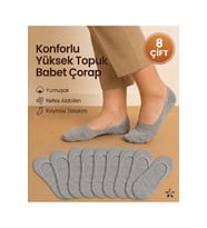 Görünmez Babet Çorap 8 Çift Çorap