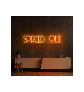 SPACED OUT Yazılı Neon Tabela