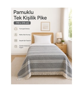 170x210 cm Tek Kişilik Pike